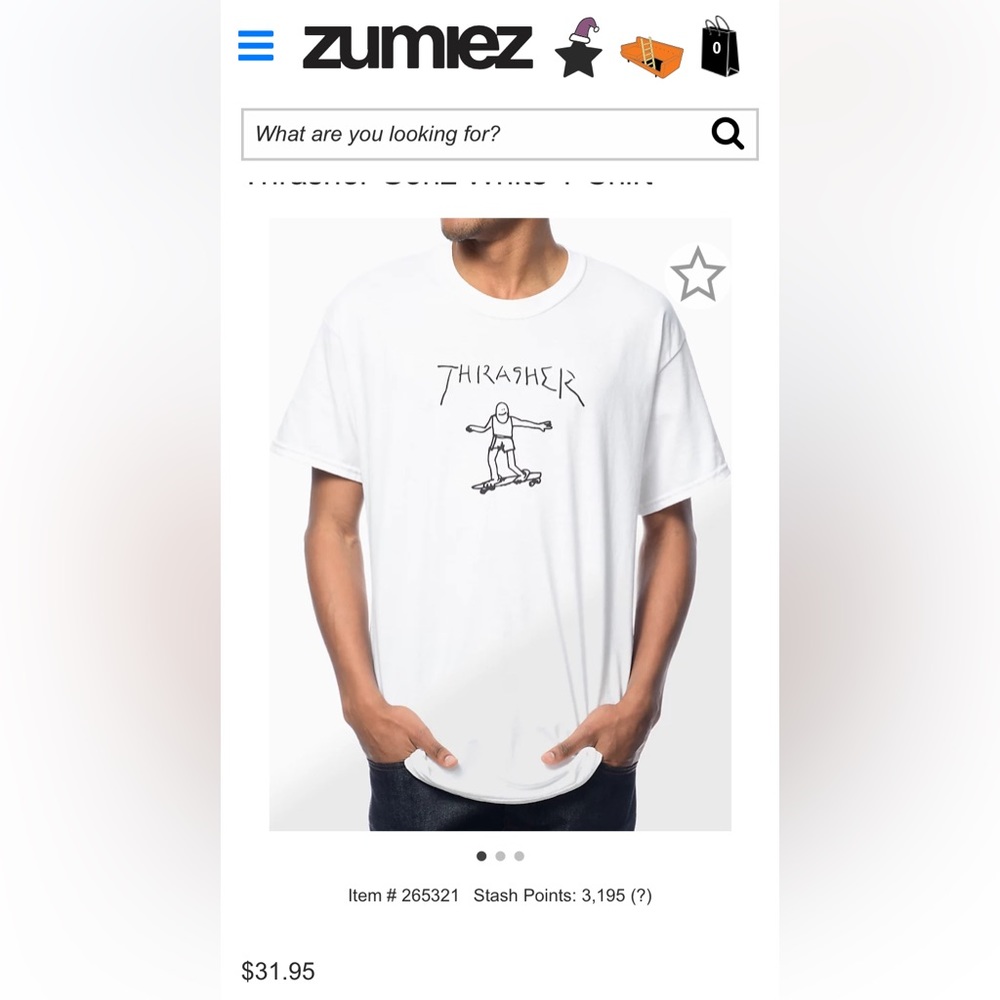 Thrasher Gonz White T-Shirt